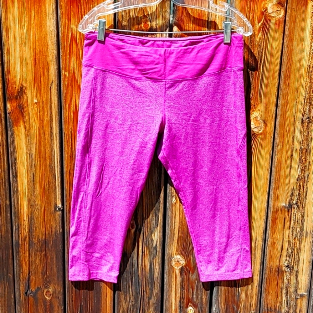 Purple Capri yoga pants